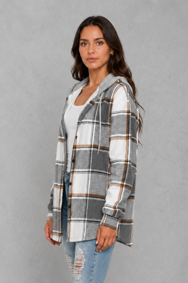 Women’s soft lightweight jacket with a clean minimalist silhouette, regular fit, soft-touch fabric, and comfortable design for easy transitional layering.