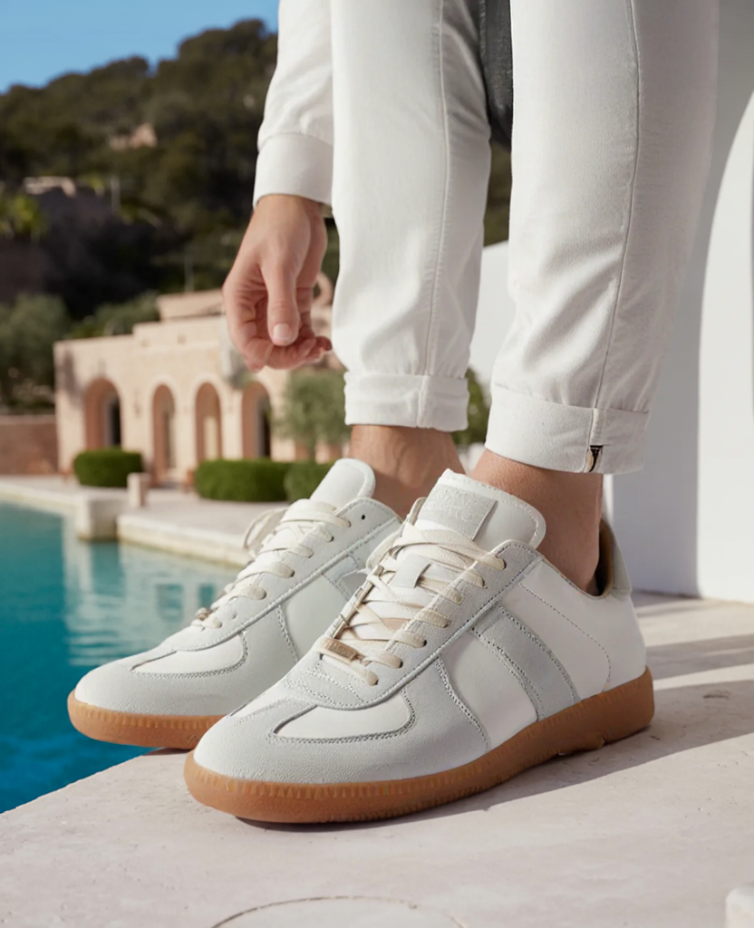 Leather Low-Top Sneaker - White
