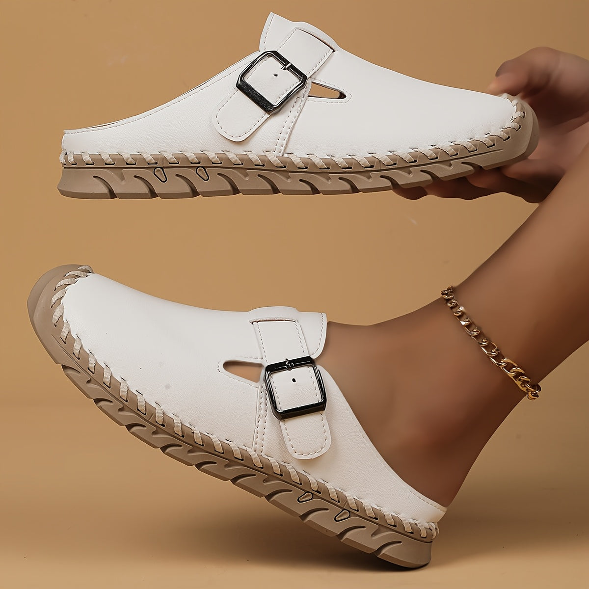 Women's Cozy Buckle Slide Sandals - Marly
