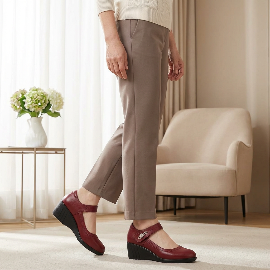 Women's Leather Mary Jane Mid Heel Pumps – Comfort Dress Shoes | Epsom