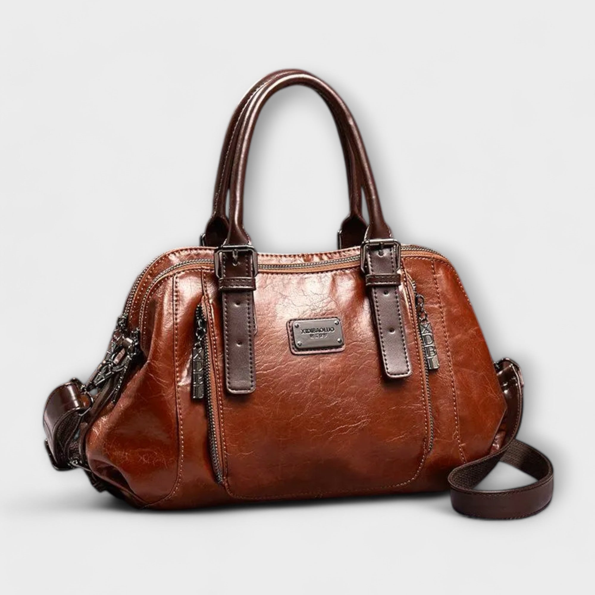 Vintage-Inspired Leather Shoulder Bag | Solara