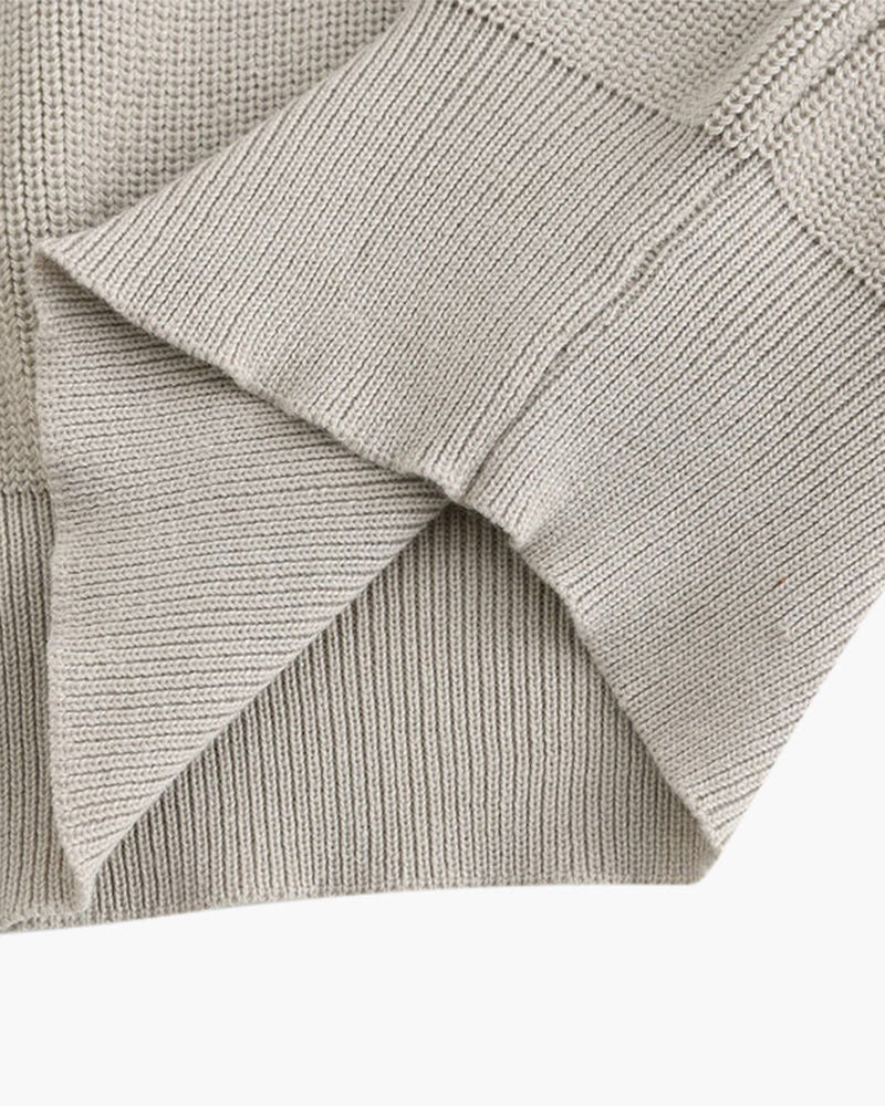Zip Sweater Light Gray