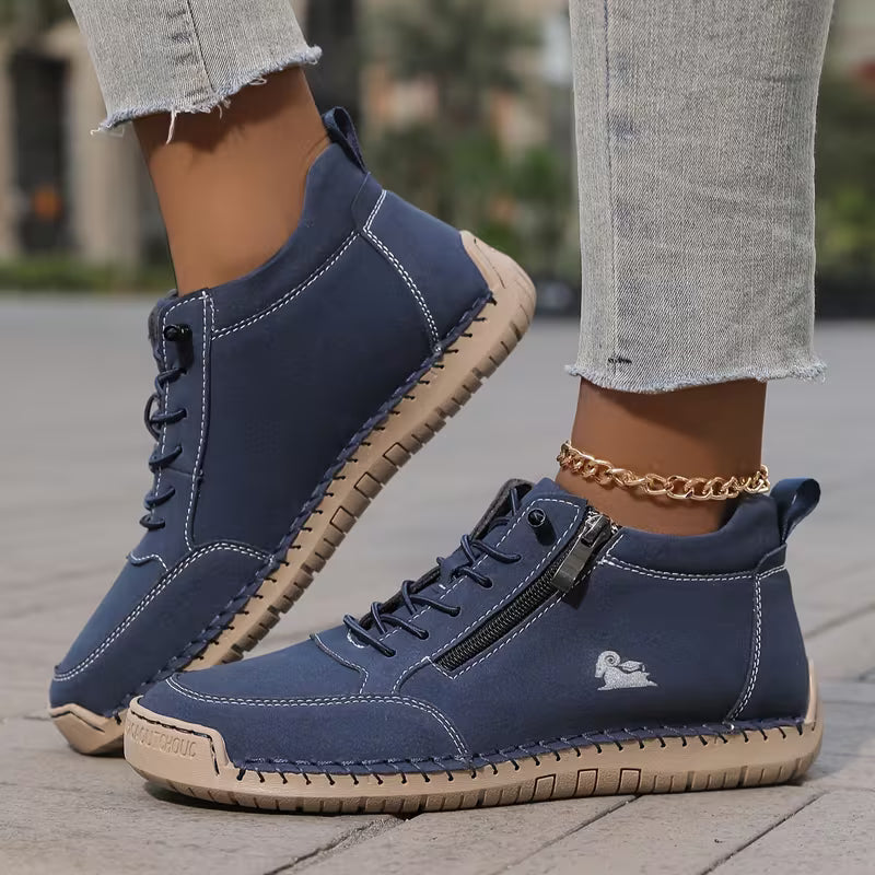 Women's Zip-Up Orthopedic Comfort Sneakers - Mila