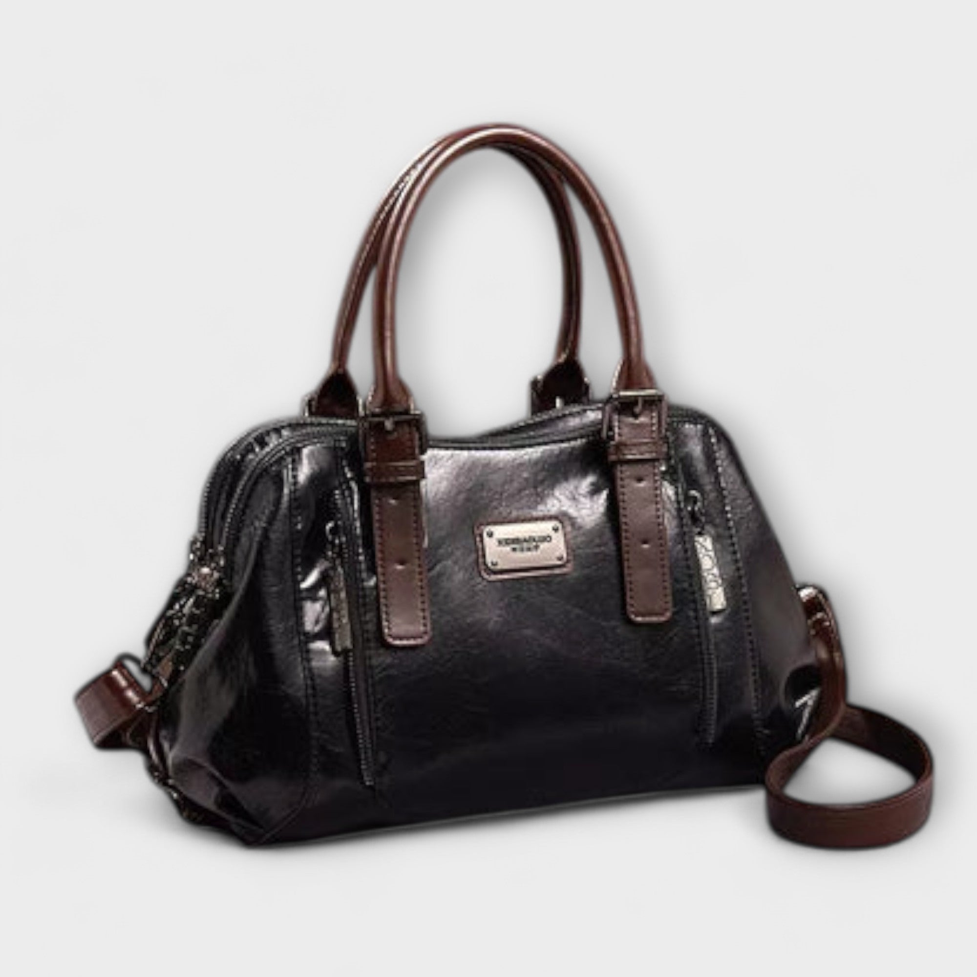 Vintage-Inspired Leather Shoulder Bag | Solara