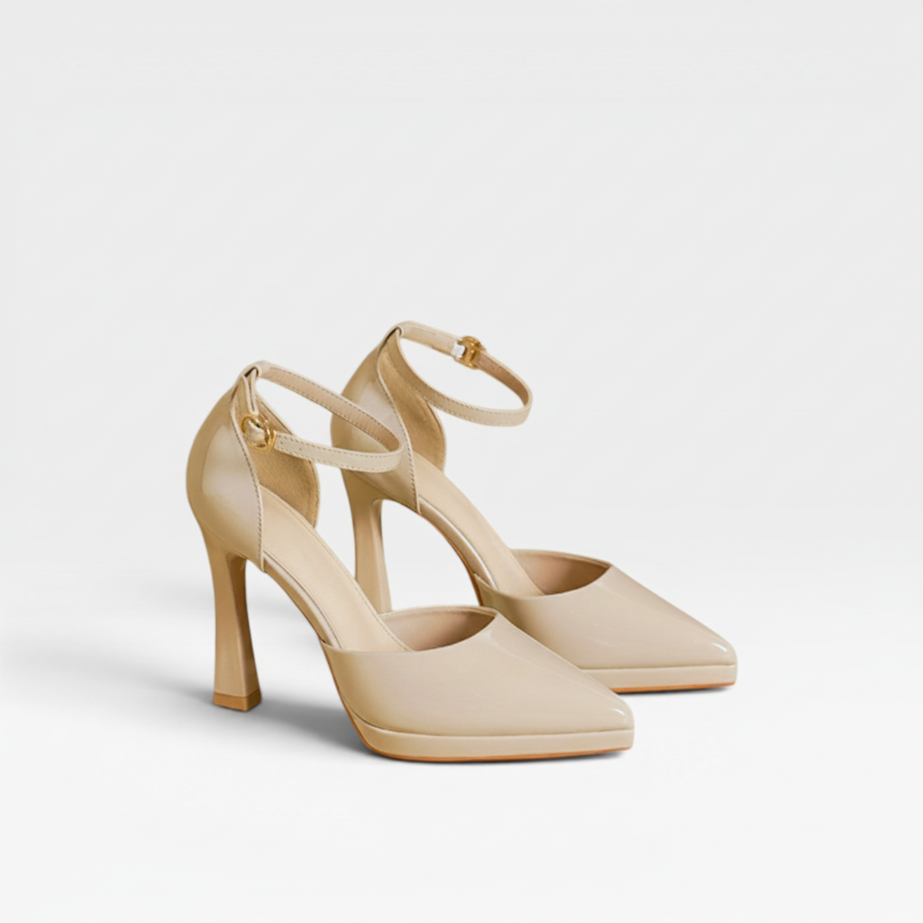 Women's Patent Ankle Strap Pumps – Pointed Toe Party Shoes | Fairlight