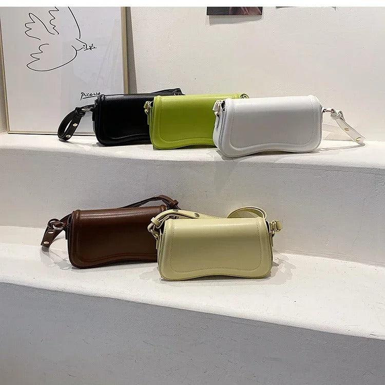 Vegan Leather Flap Handbag | Cadence