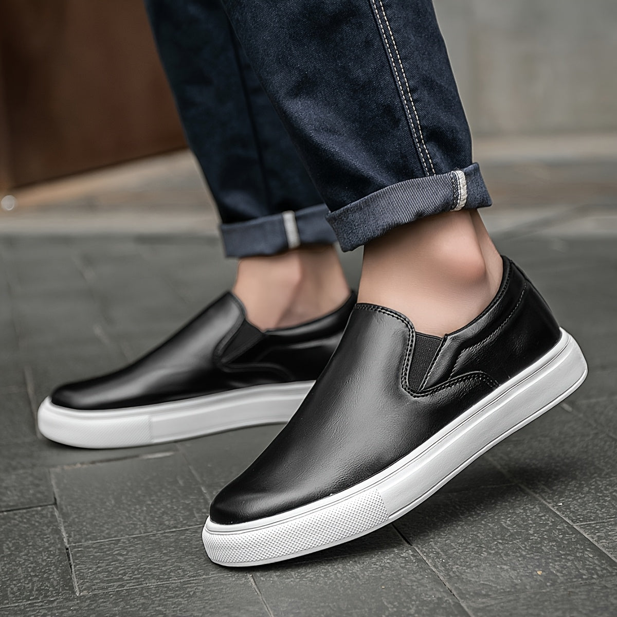 Casual Leather Slip-On Shoes