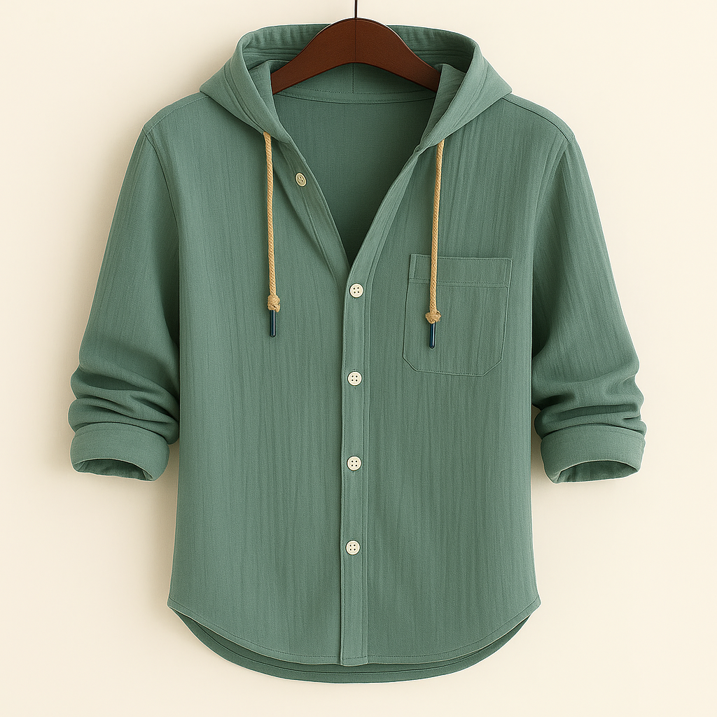 Sebastian - Luxury Soft Cotton Shirt with Hood
