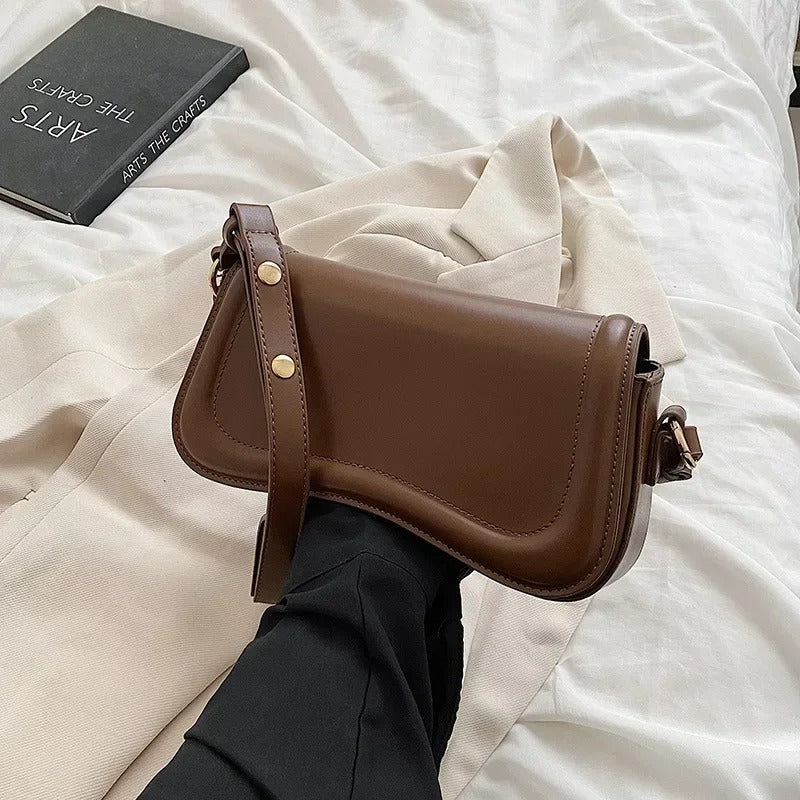 Vegan Leather Flap Handbag | Cadence
