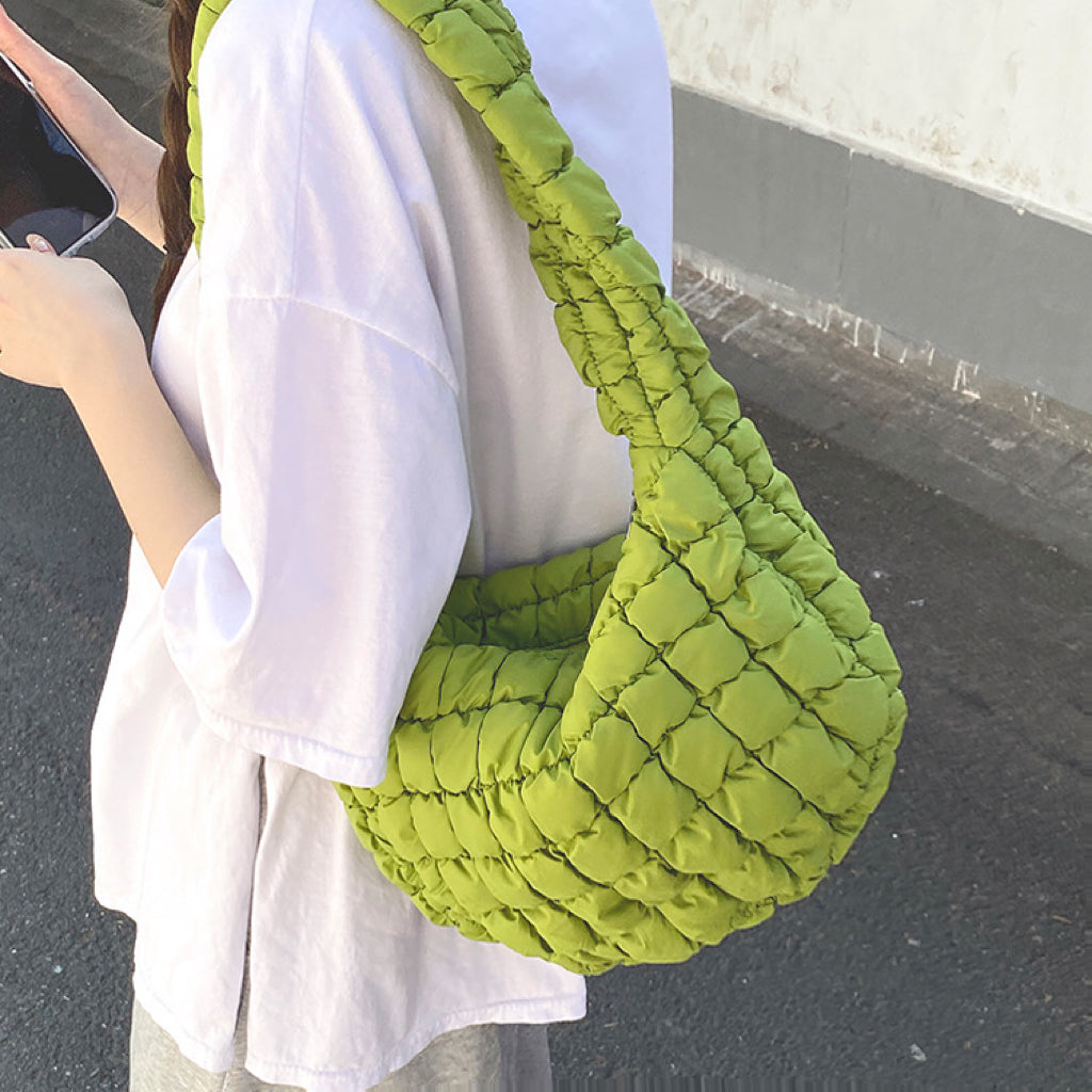 Women's Quilted Shoulder Bag – Puffer Everyday Handbag | Blythe
