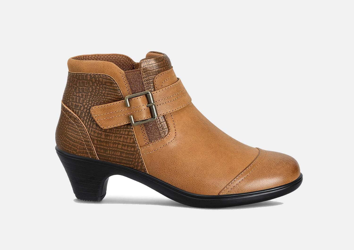Women's Leather Ankle Boots with Zipper - Emma