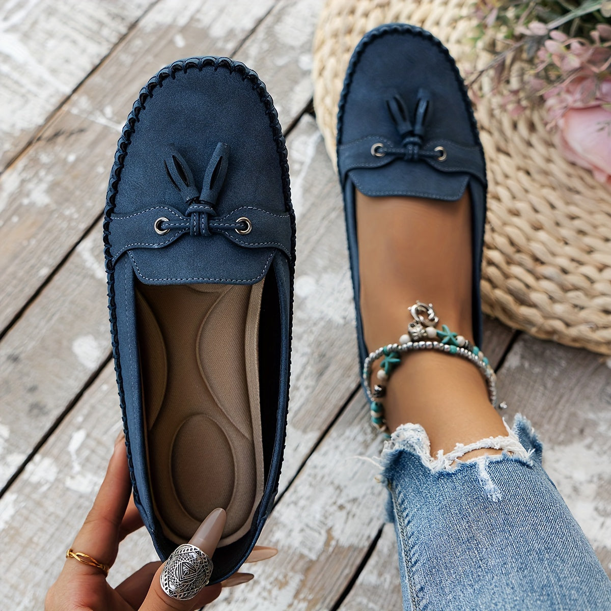 Women's Tassel Detail Loafers - Nadine