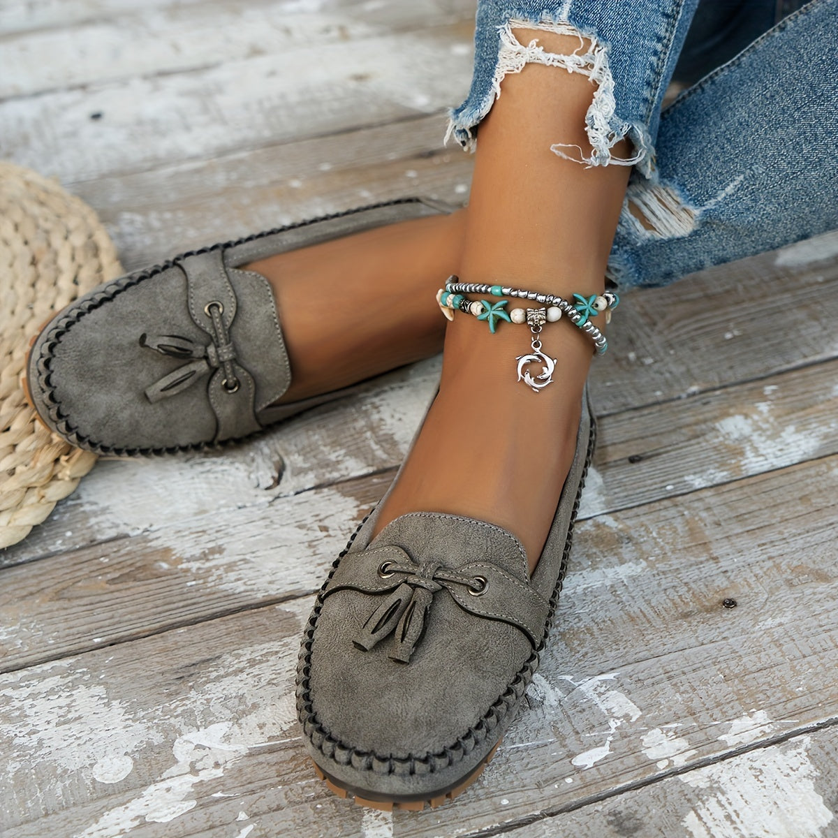 Women's Tassel Detail Loafers - Nadine