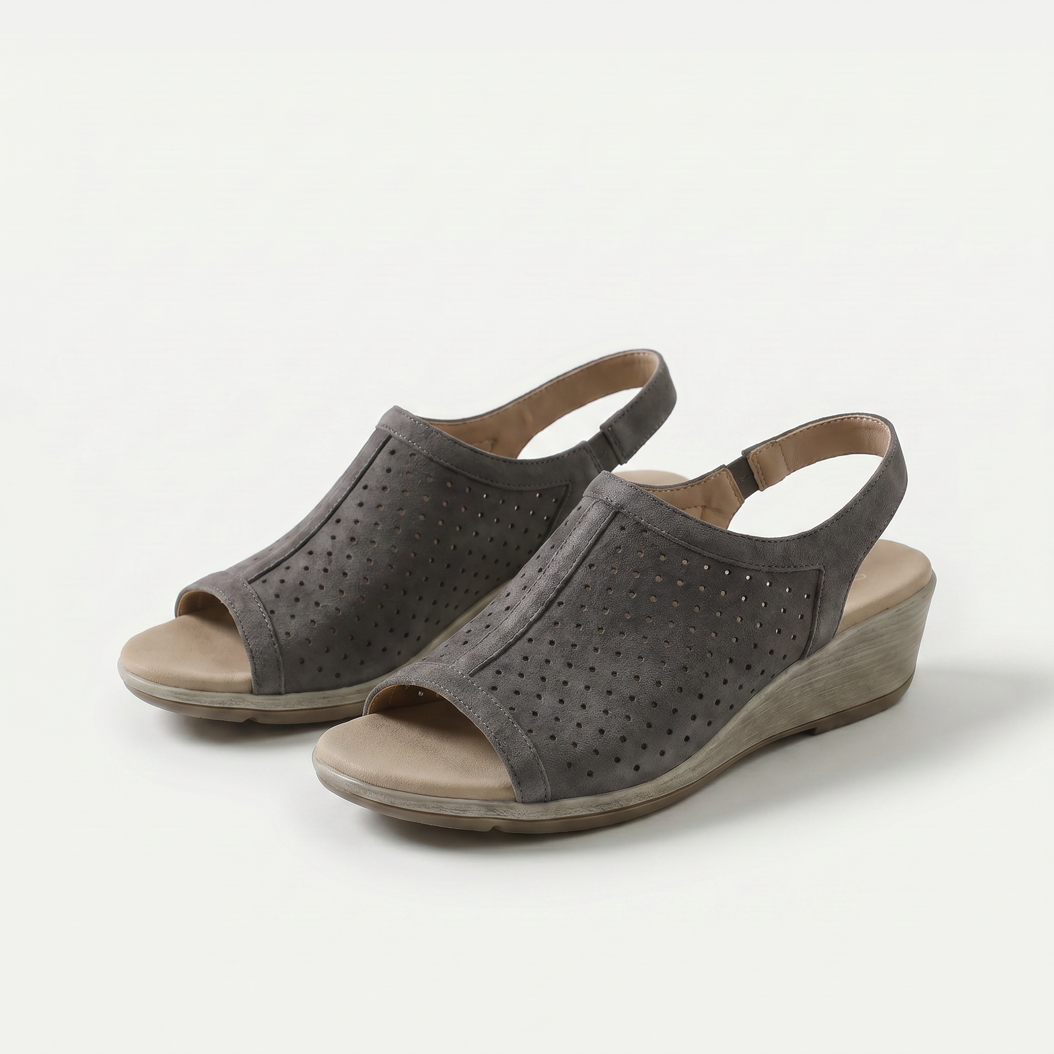 Women's Metallic Platinum Wedge Sandals - Hazel