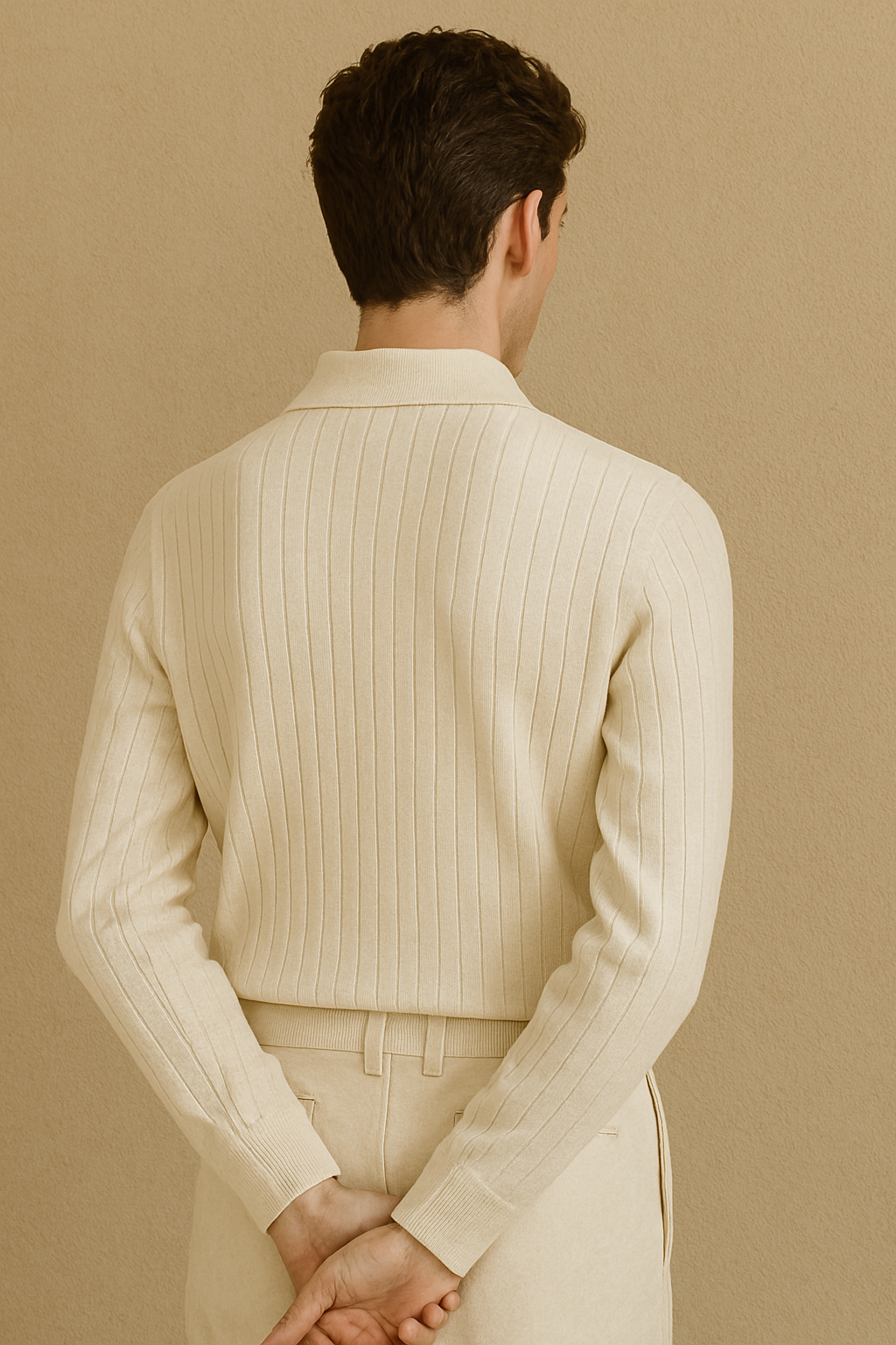 Klyne Striped Long Sleeve Polo