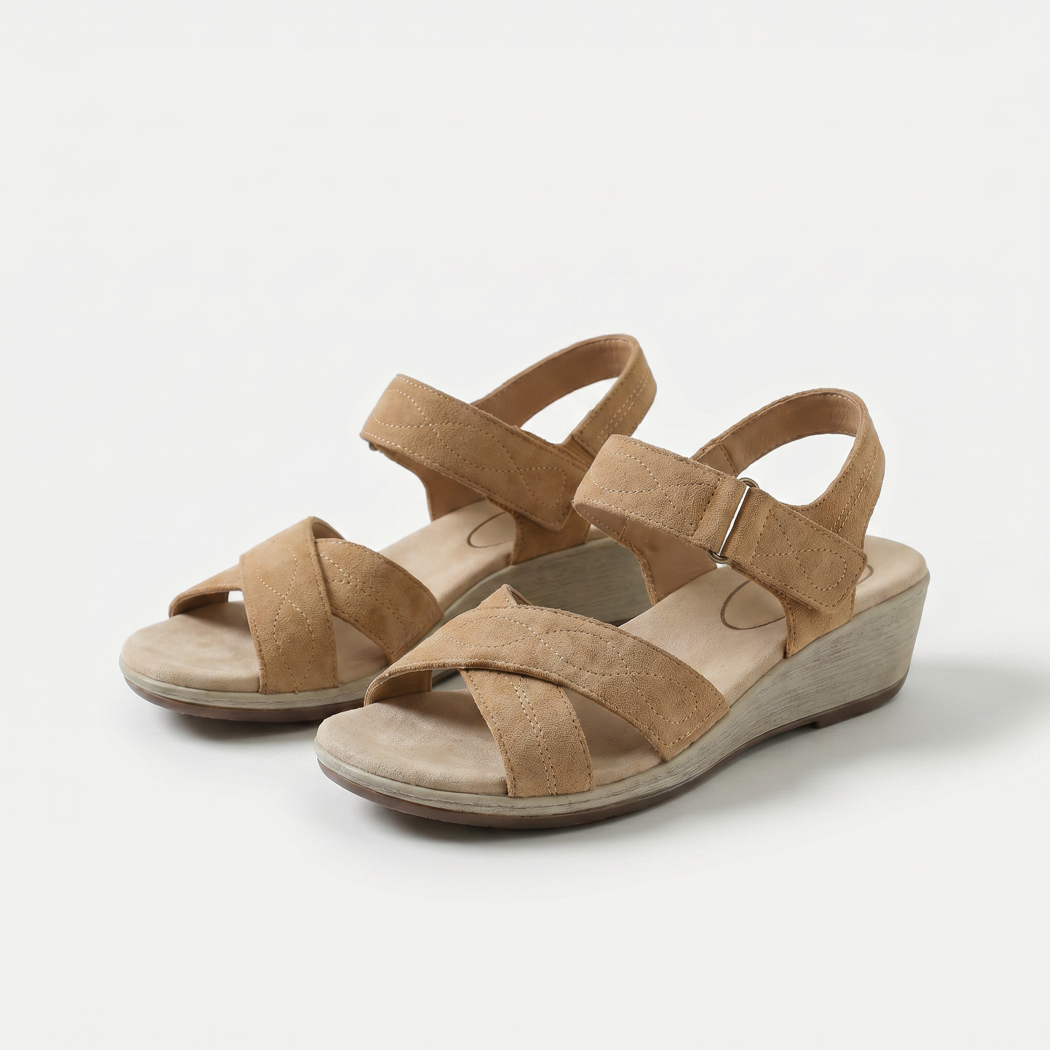 Women's Leather Wedge Sandals  - Holly