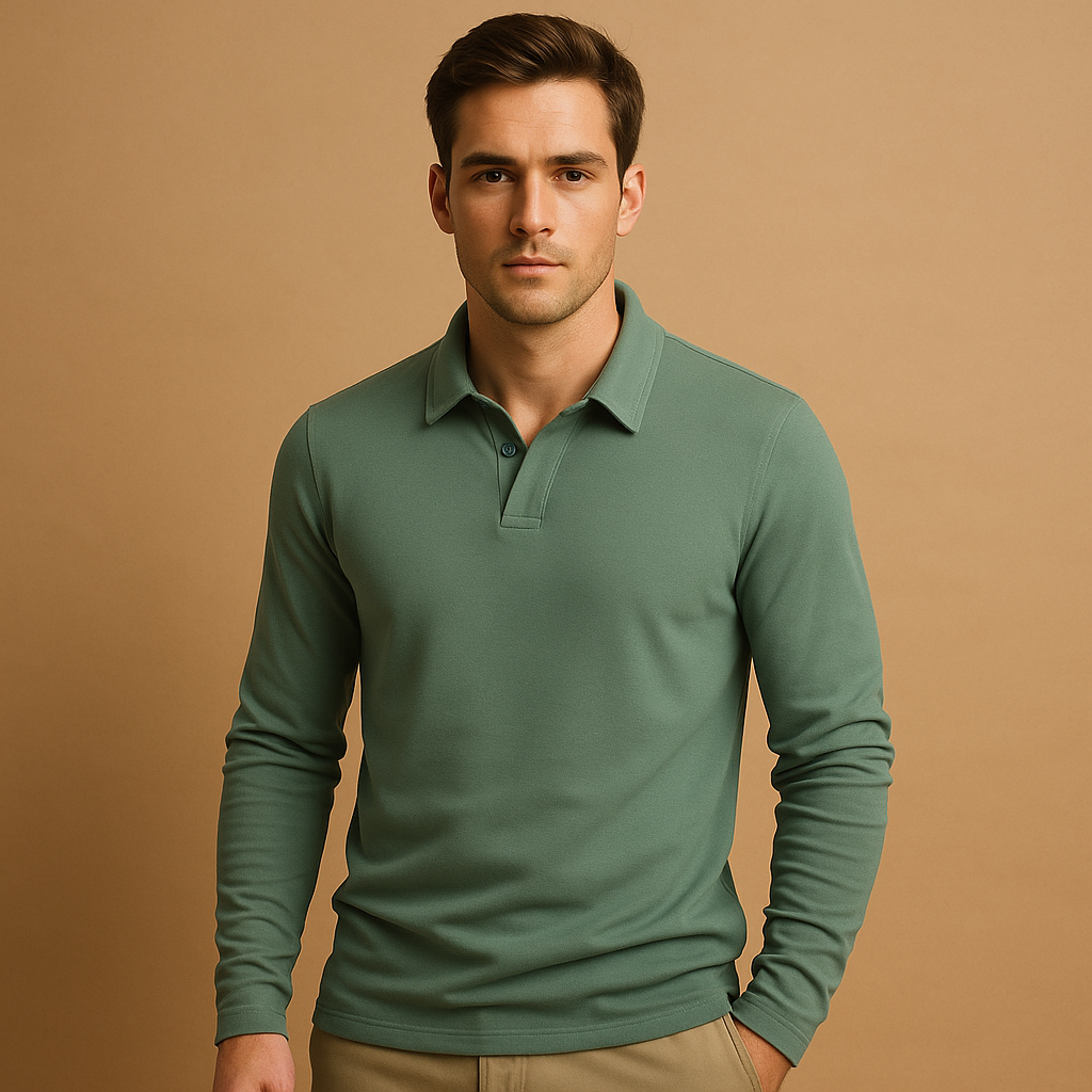 Katoenen poloshirt voor heren met klassieke pasvorm | Thijs