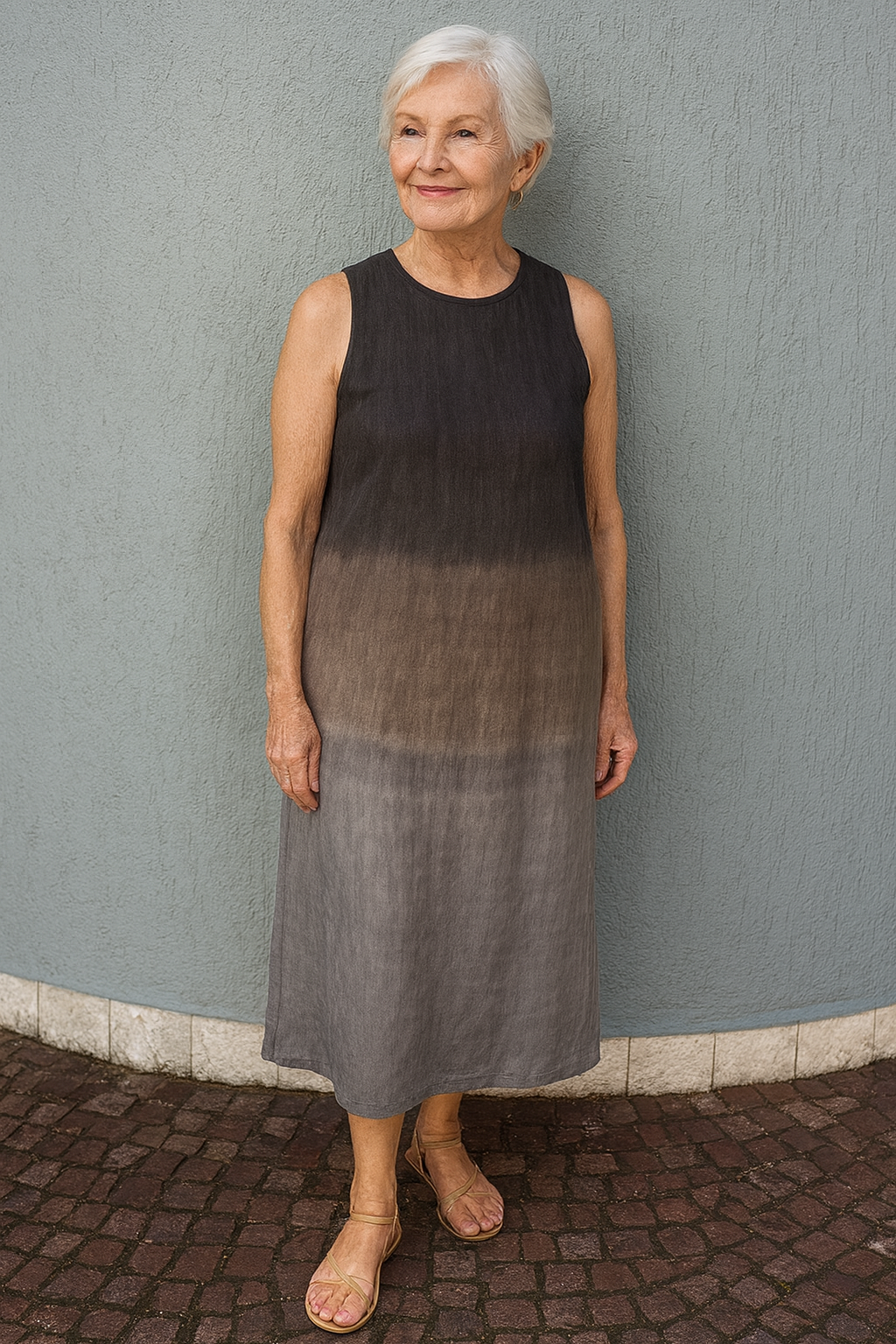 Women’s printed maxi dress with relaxed fit and flowing silhouette.