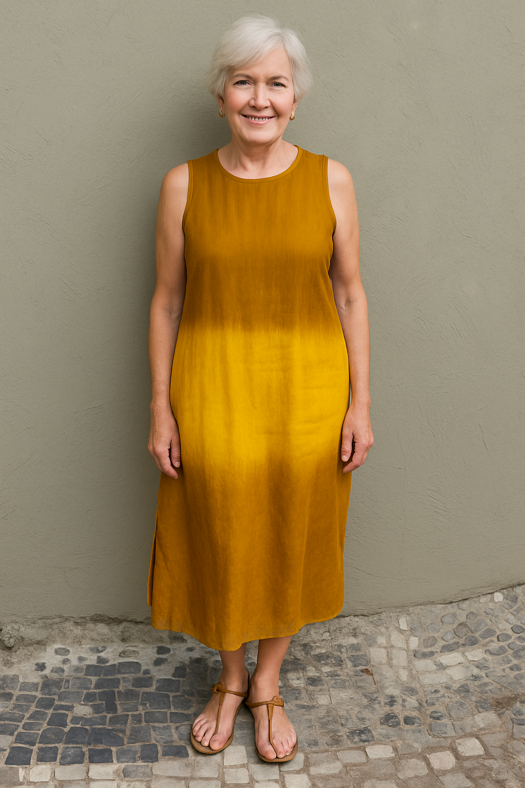 Women’s printed maxi dress with relaxed fit and flowing silhouette.