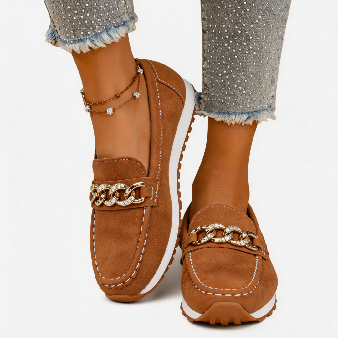Women’s loafer sneakers with slip-on comfort, lightweight breathable design, cushioned insole, and non-slip sole for everyday wear.