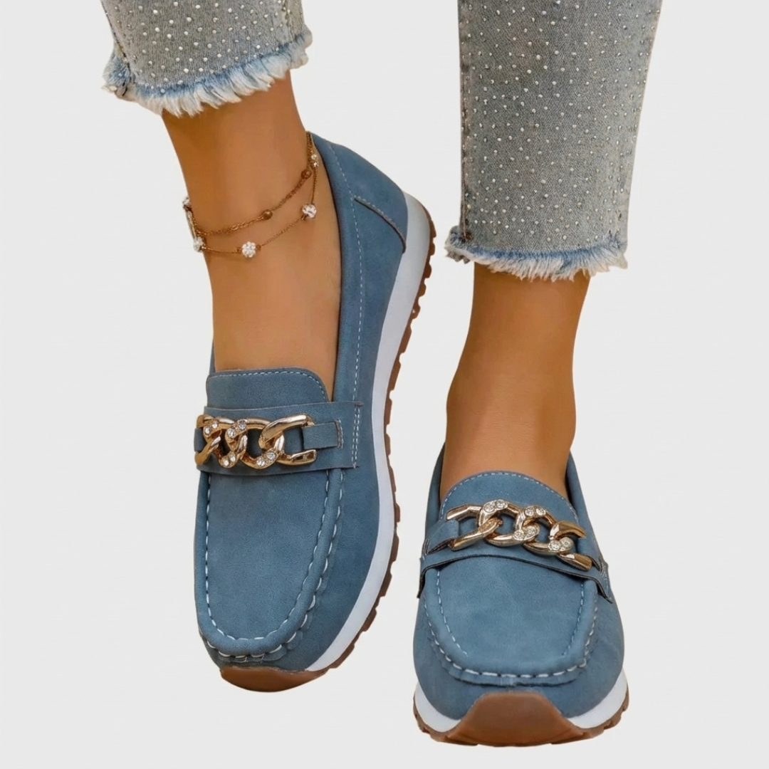 Women’s loafer sneakers with slip-on comfort, lightweight breathable design, cushioned insole, and non-slip sole for everyday wear.