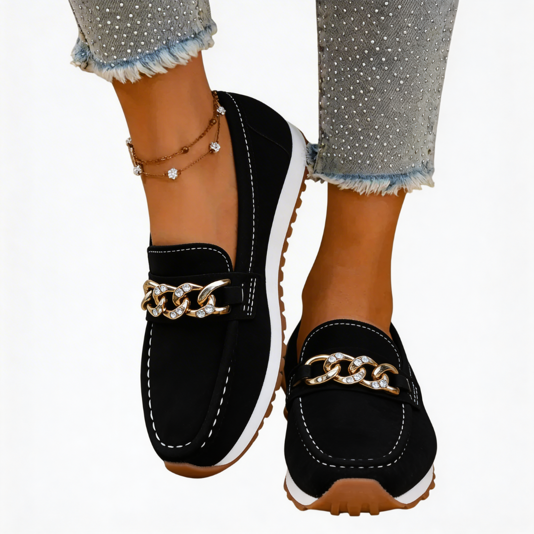 Women’s loafer sneakers with slip-on comfort, lightweight breathable design, cushioned insole, and non-slip sole for everyday wear.