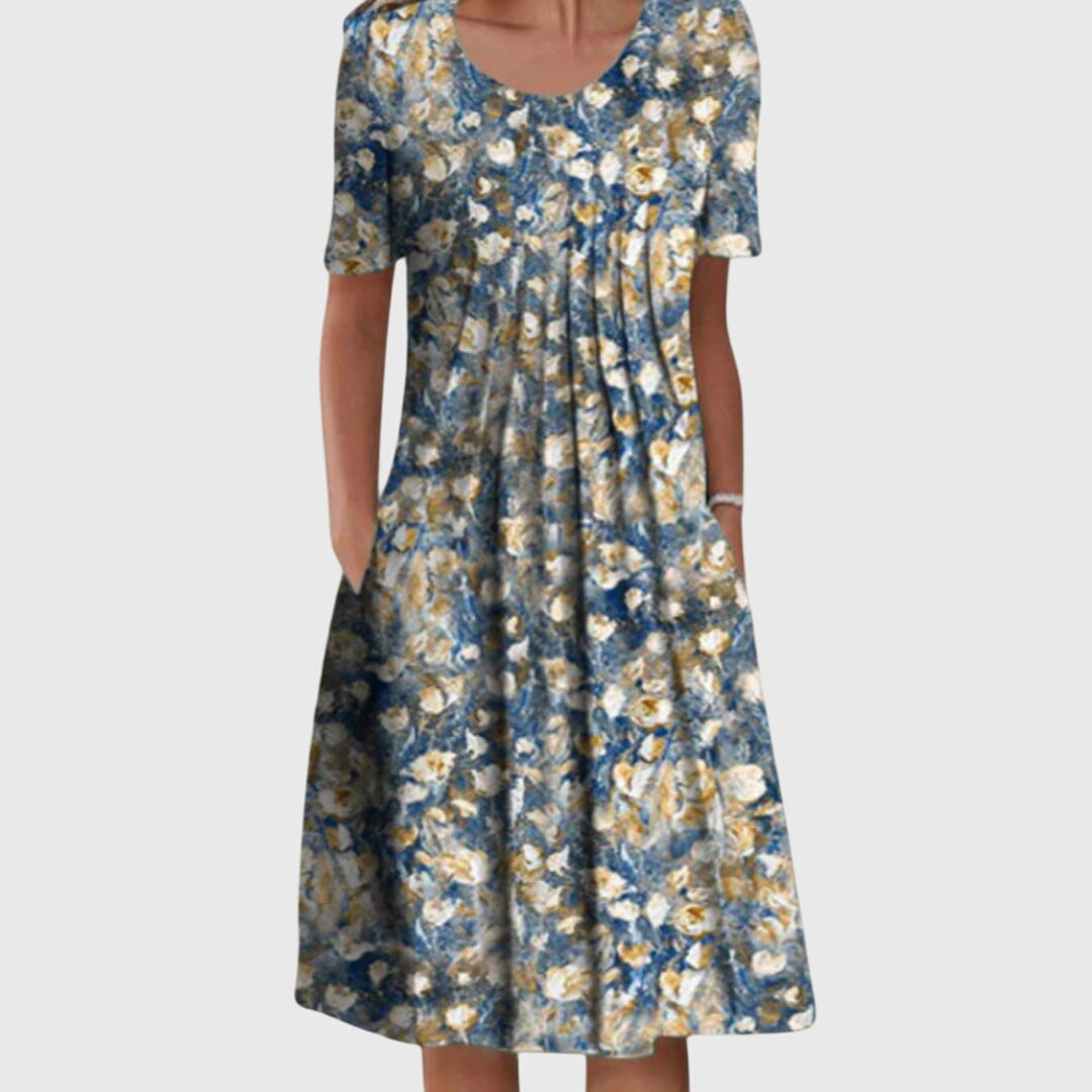 Women’s layered dress with tummy coverage and soft fabric