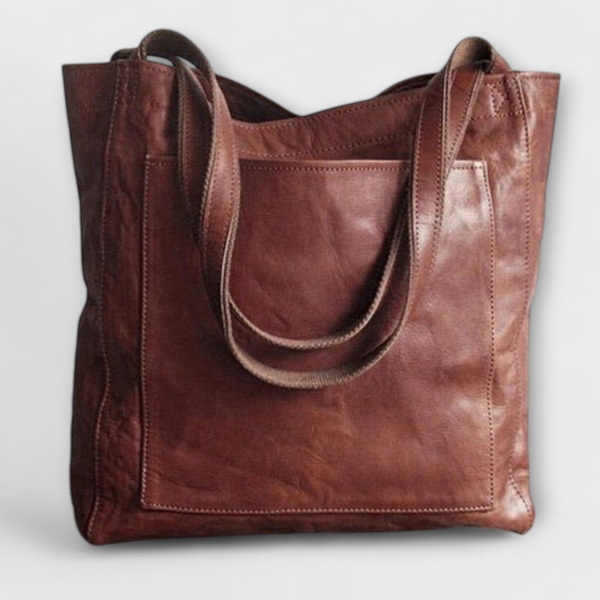 Leather Handbag with Multiple Pockets | Calista