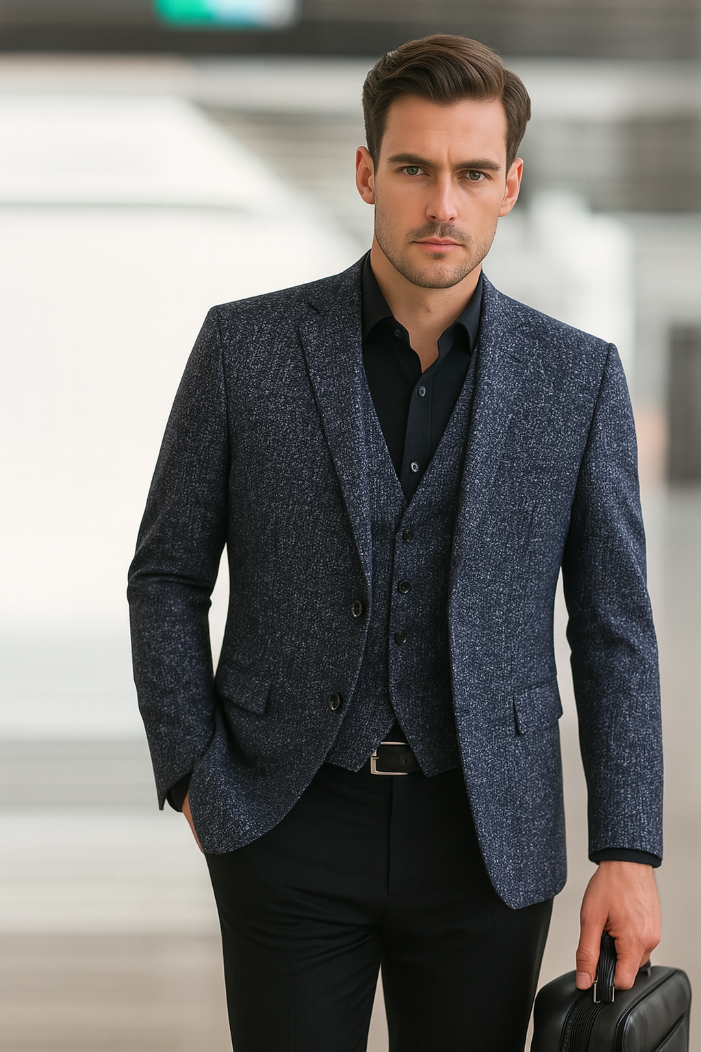 Men’s Slim-Fit Casual No-Iron Jacket