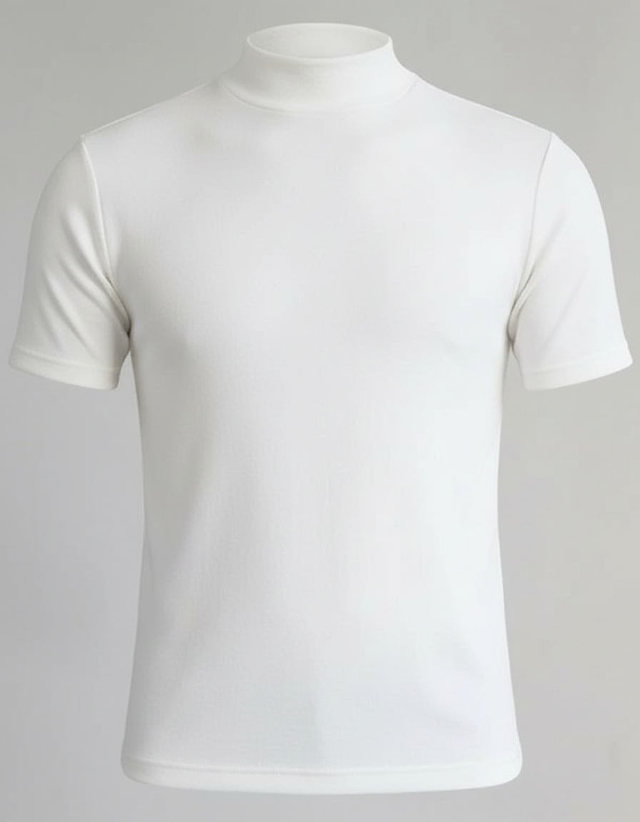 Men's slim-fit turtleneck shirt in soft knit fabric