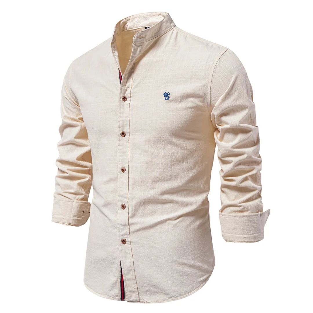 Men's traditional Trachten shirt with classic Alpine design