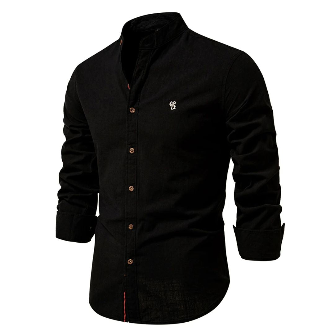 Men's traditional Trachten shirt with classic Alpine design