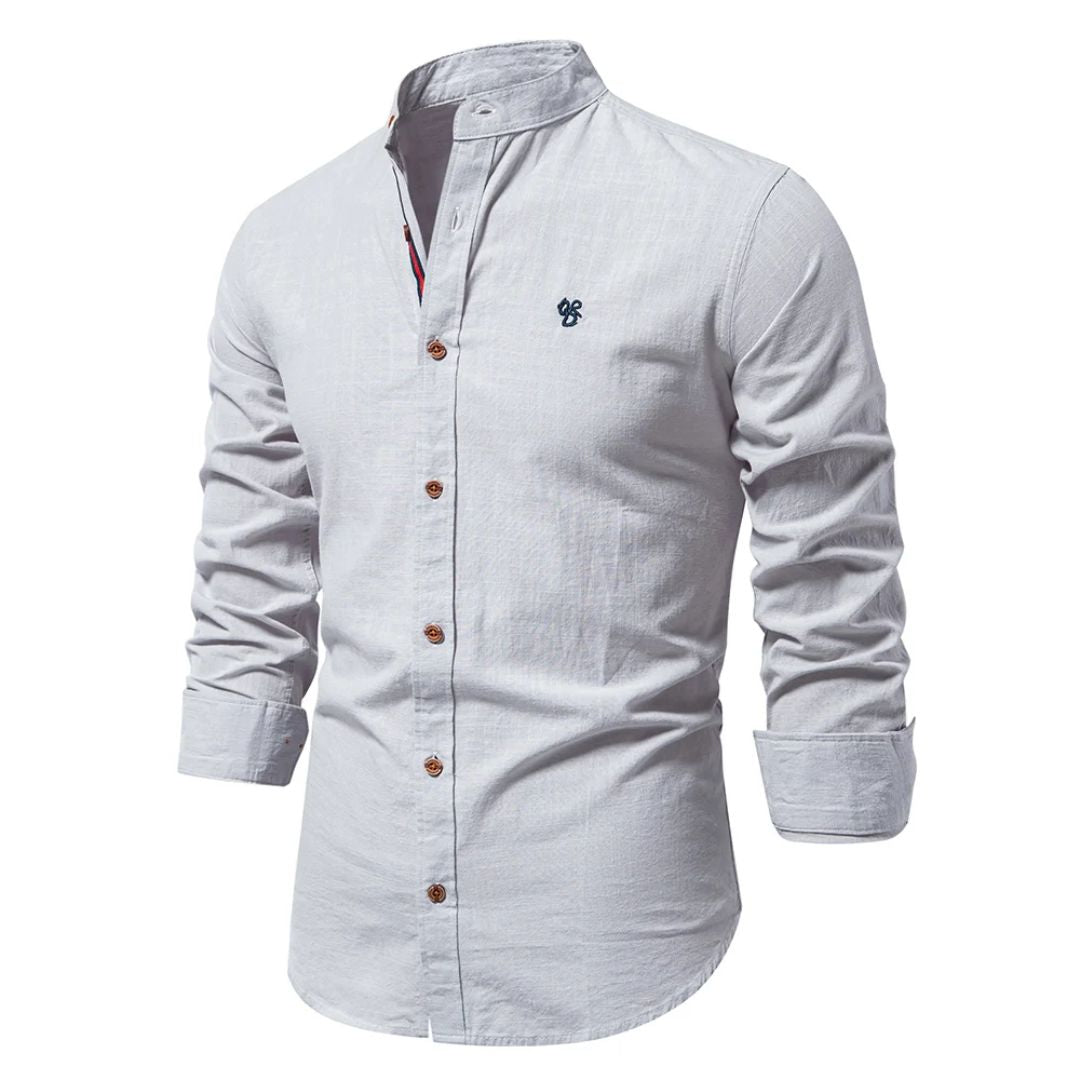 Men's traditional Trachten shirt with classic Alpine design