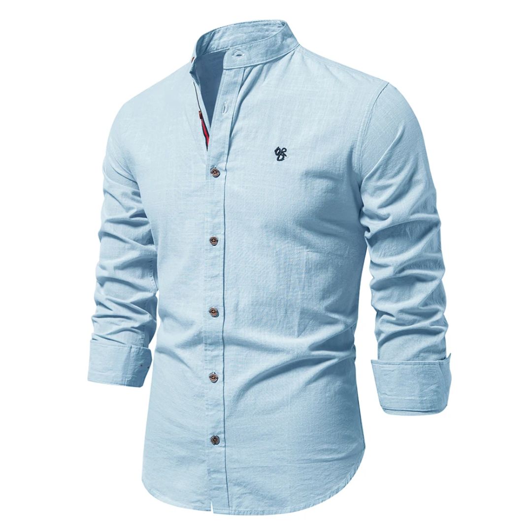 Men's traditional Trachten shirt with classic Alpine design