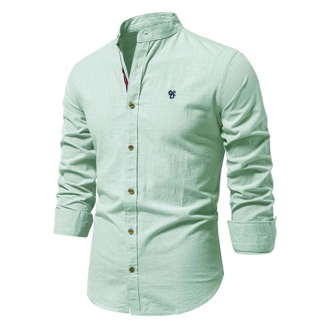 Men's traditional Trachten shirt with classic Alpine design