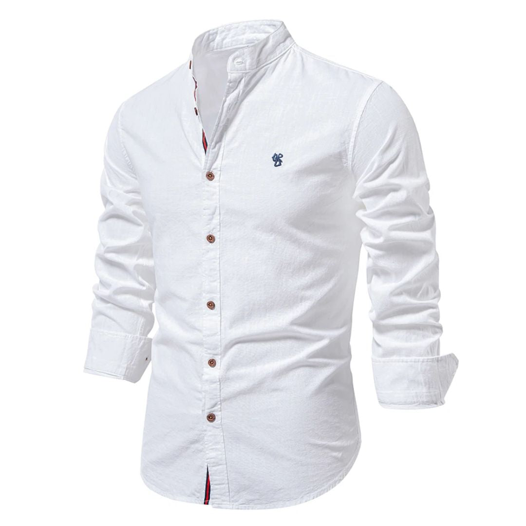 Men's traditional Trachten shirt with classic Alpine design