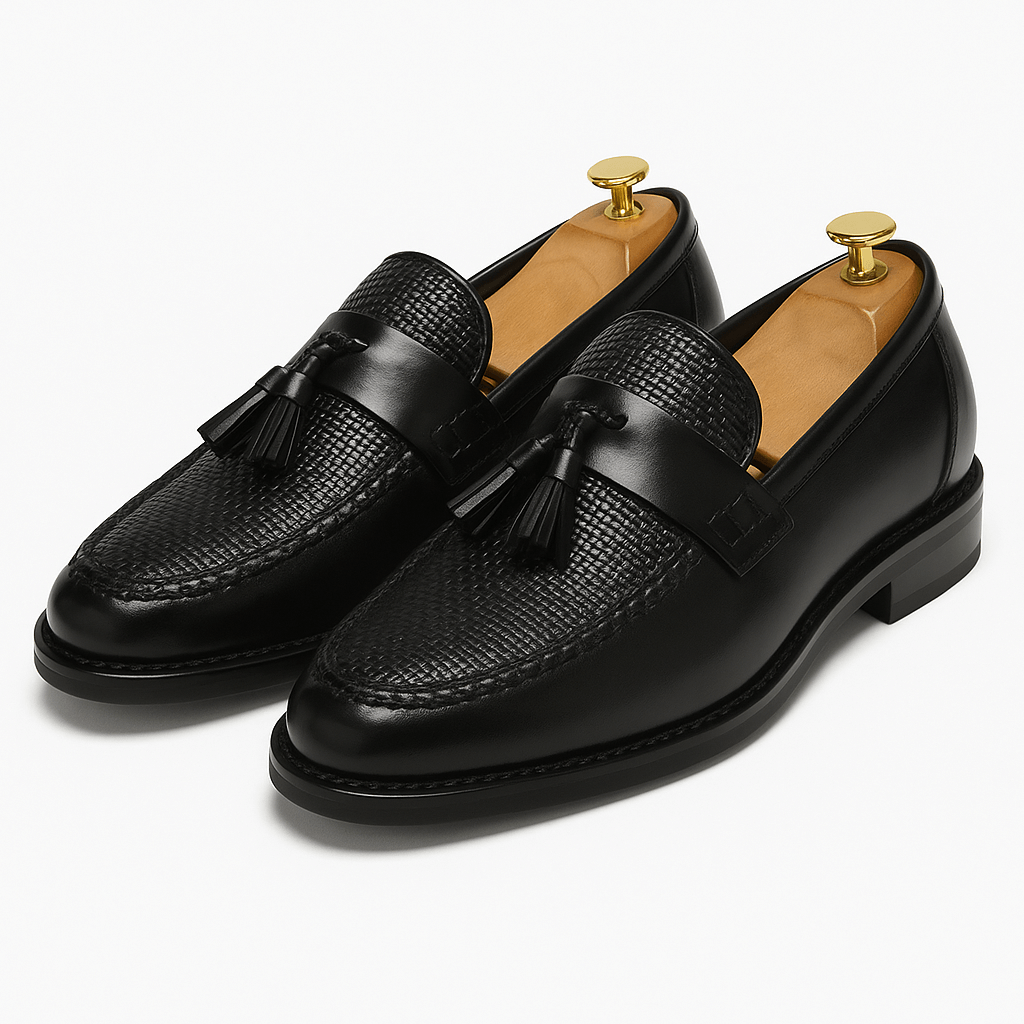Men’s Woven Tassel Slip-On Loafers for Formal and Smart Casual