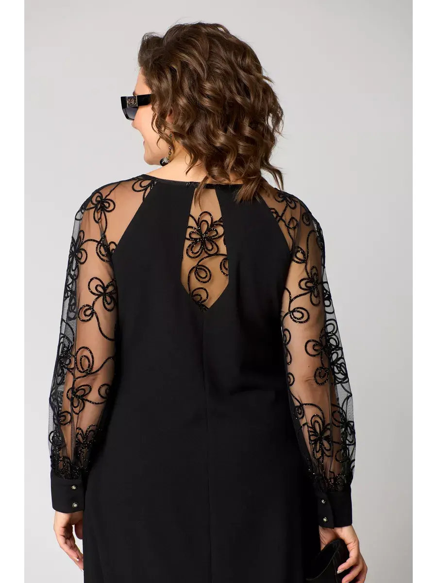 Women wearing a midi dress with refined sleeve details