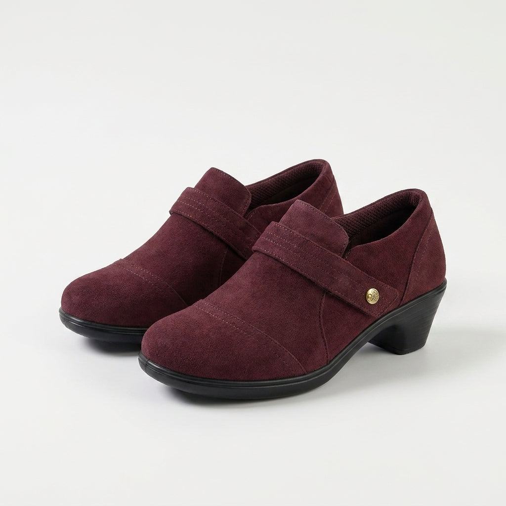 Women's Water-Repellent Leather Heels - Eva