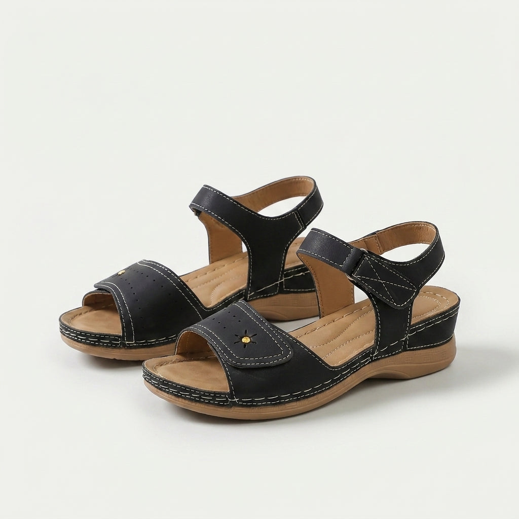 Women's Adjustable Velcro Strap Summer Sandals - Liana
