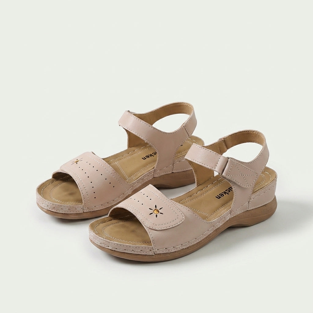 Women's Adjustable Velcro Strap Summer Sandals - Liana