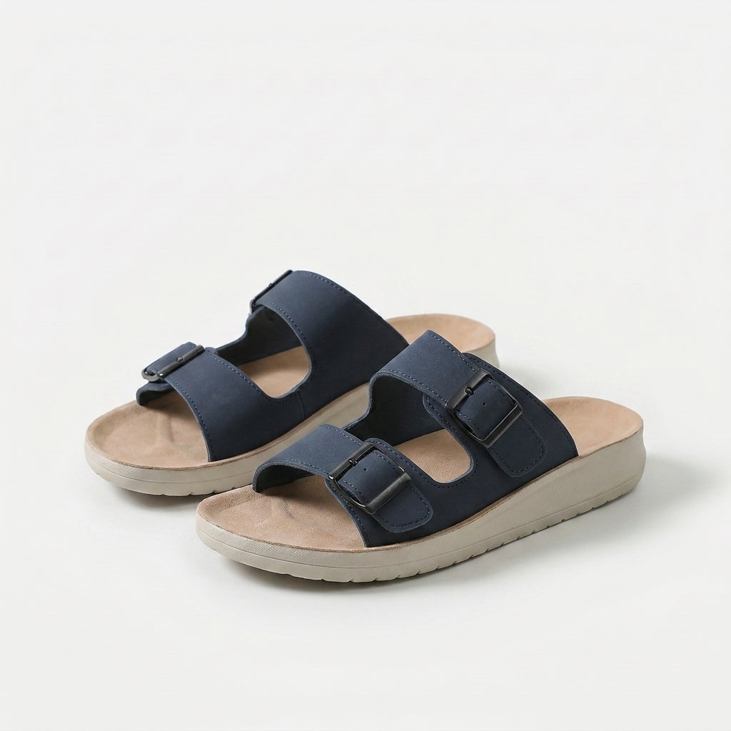 Women's Adjustable Double Buckle Comfort Slides - Mae