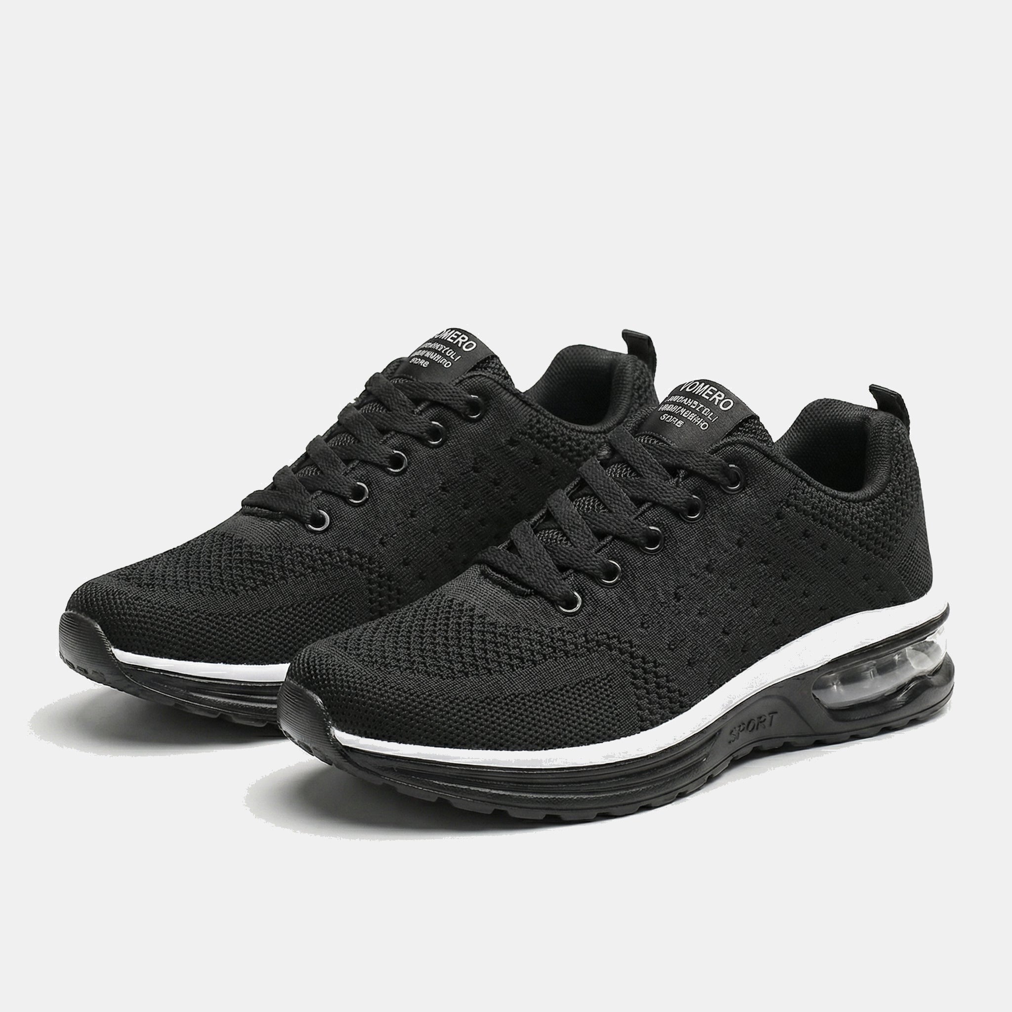 Women's All-Black Orthopedic Comfort Shoes - SanoWalk