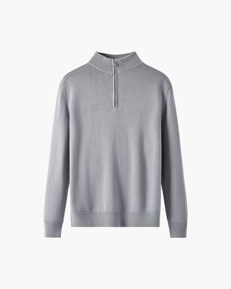 Zip Up Sweater Gray
