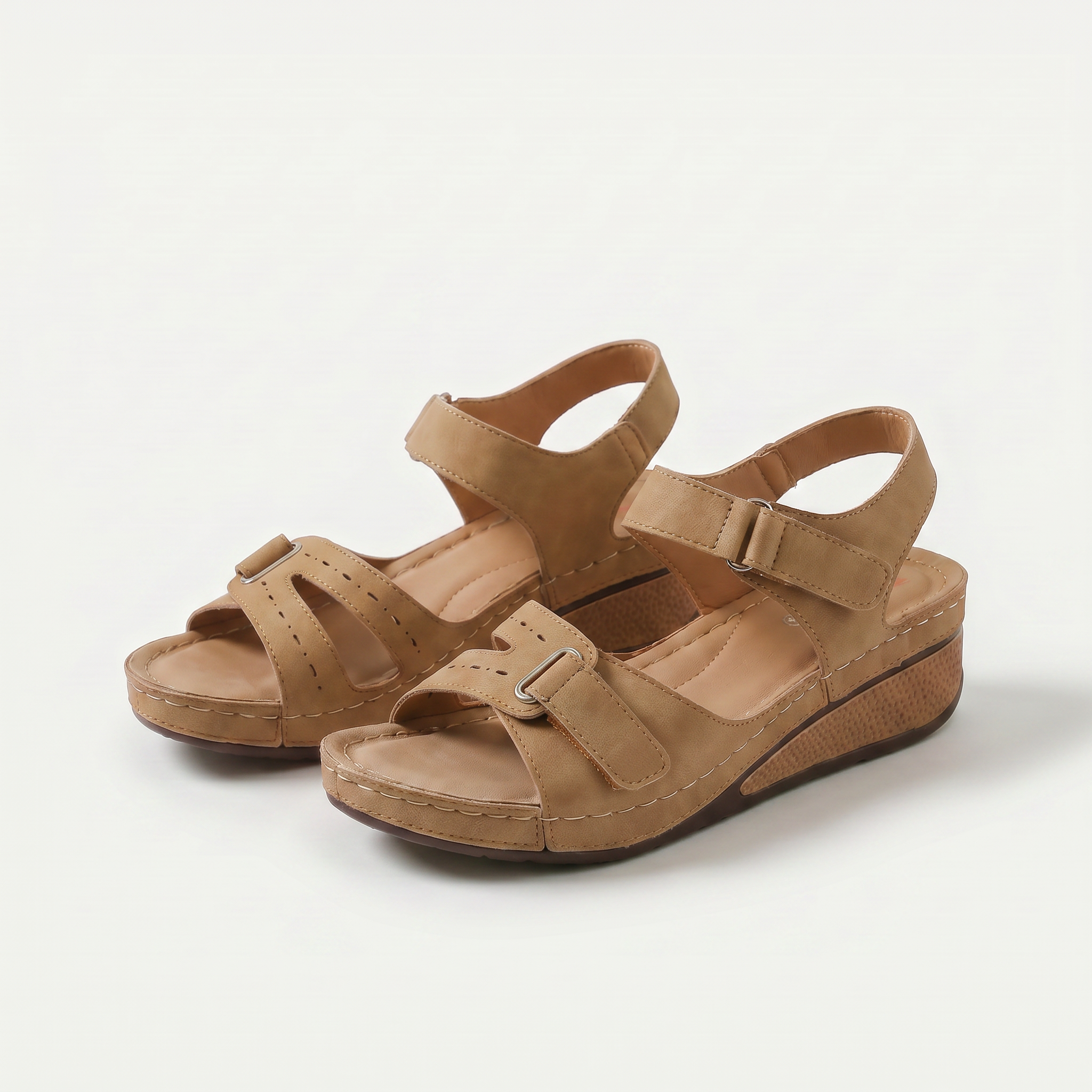 Women's Cozy Wedge Comfort Sandals - Sandy