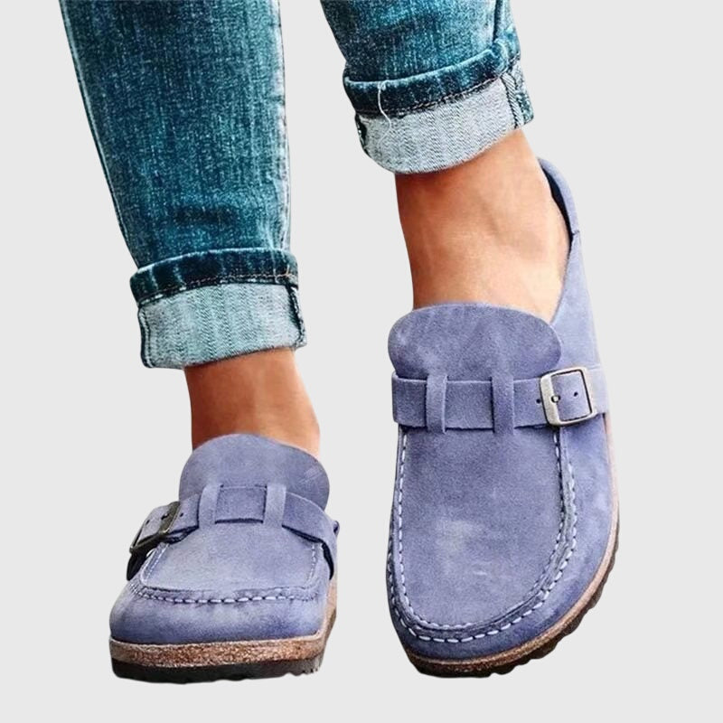 Women wearing support comfort clogs with cushioned sole