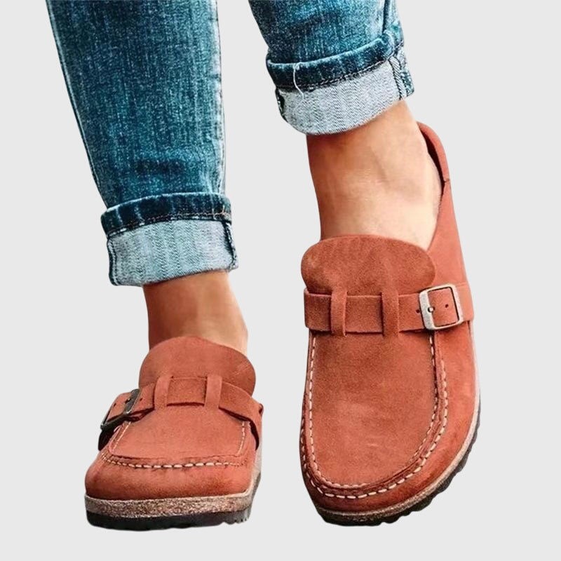Women wearing support comfort clogs with cushioned sole