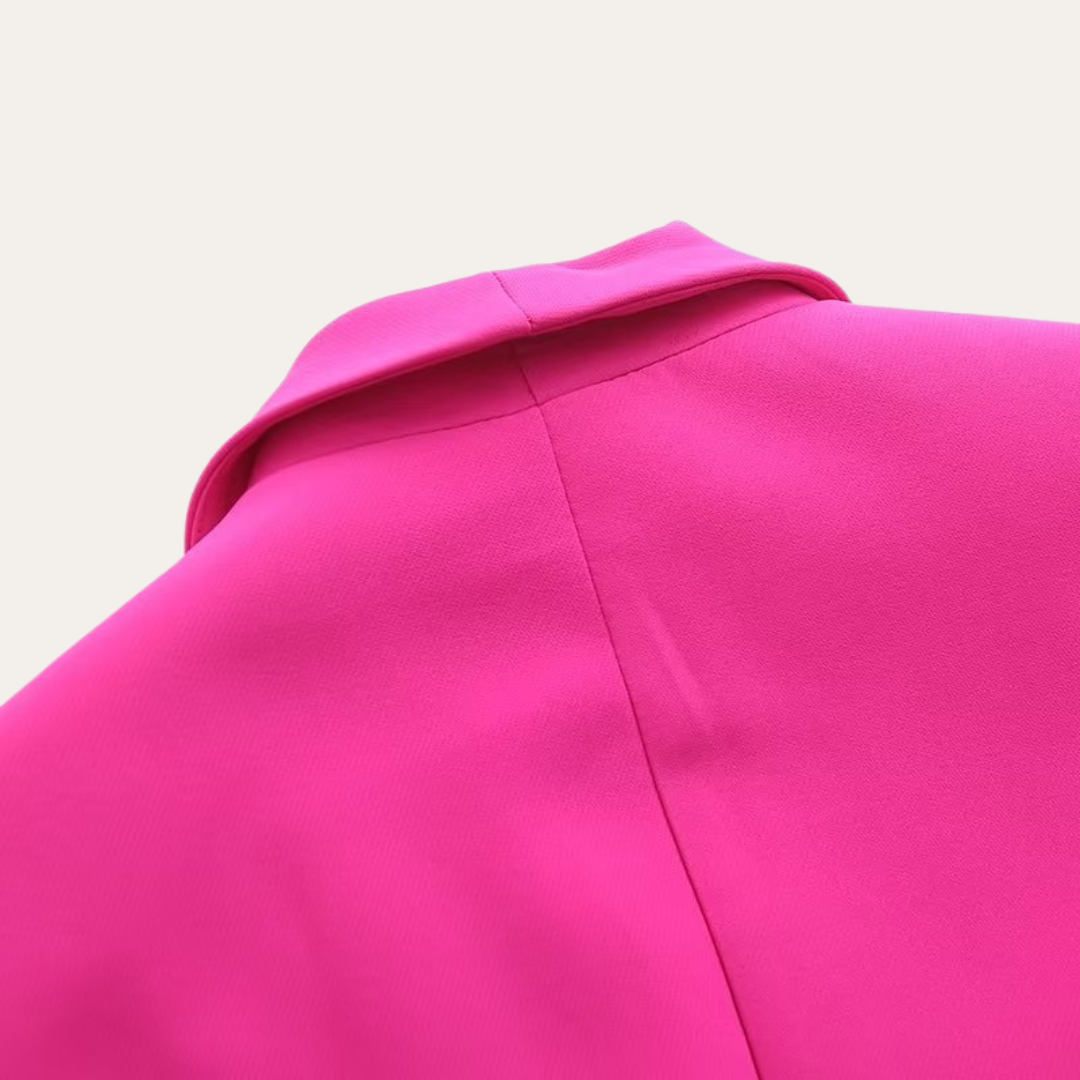 Women tie waist blazer and wide leg trouser suit set with relaxed fit for office and evening wear