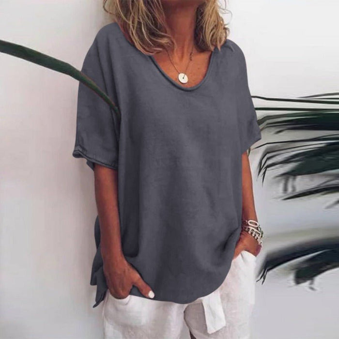 womens-cotton-blend-scoop-neck-tshirt