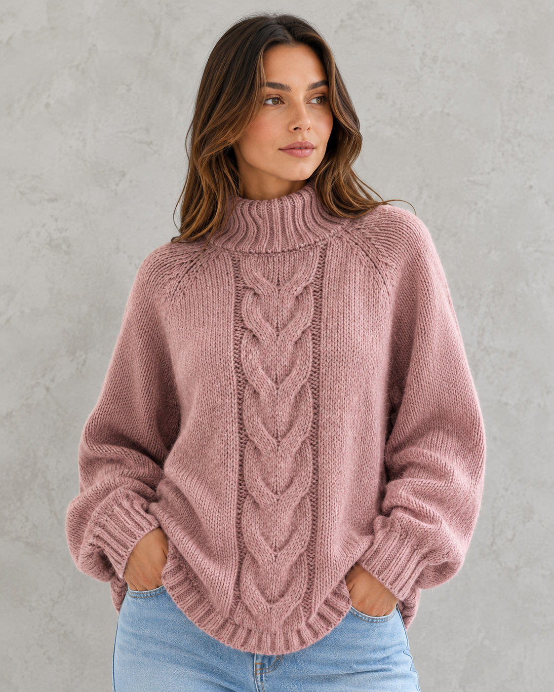Women's elegant knitted pullover dress featuring a relaxed fit silhouette, soft breathable knit fabric, and timeless design for casual and evening wear.